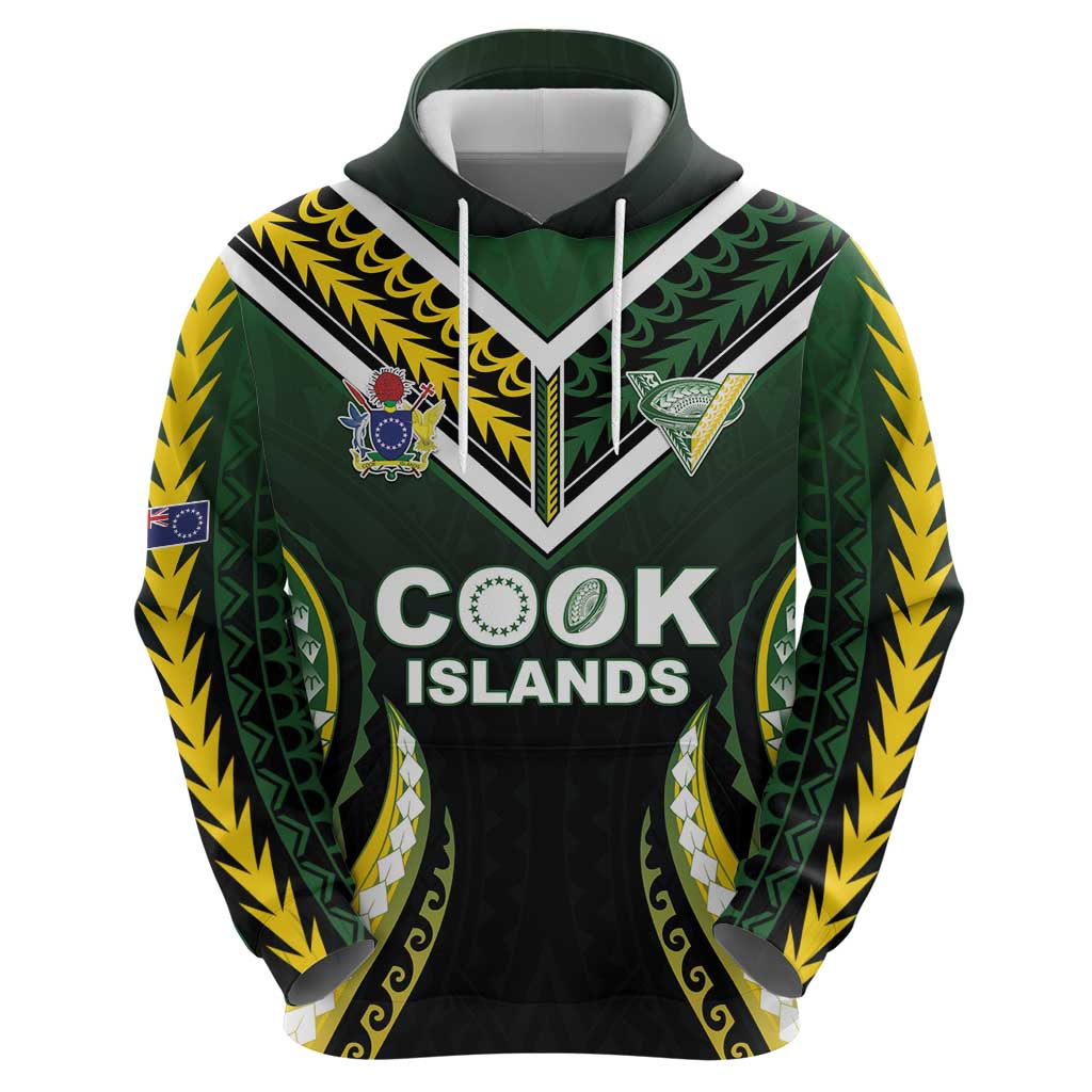 Custom Cook Islands Rugby Zip Hoodie Unique Style Black Version LT05 - Polynesian Pride