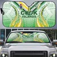 Cook Islands Rugby Auto Sun Shade Unique Style White Version LT05 White - Polynesian Pride