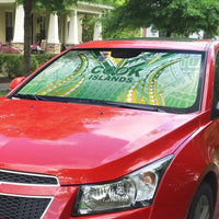 Cook Islands Rugby Auto Sun Shade Unique Style White Version LT05 - Polynesian Pride