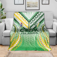 Cook Islands Rugby Blanket Unique Style White Version LT05 - Polynesian Pride