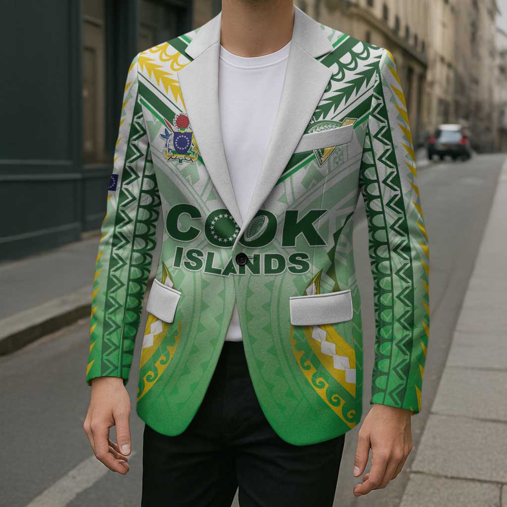 Custom Cook Islands Rugby Blazer Unique Style White Version LT05 - Polynesian Pride