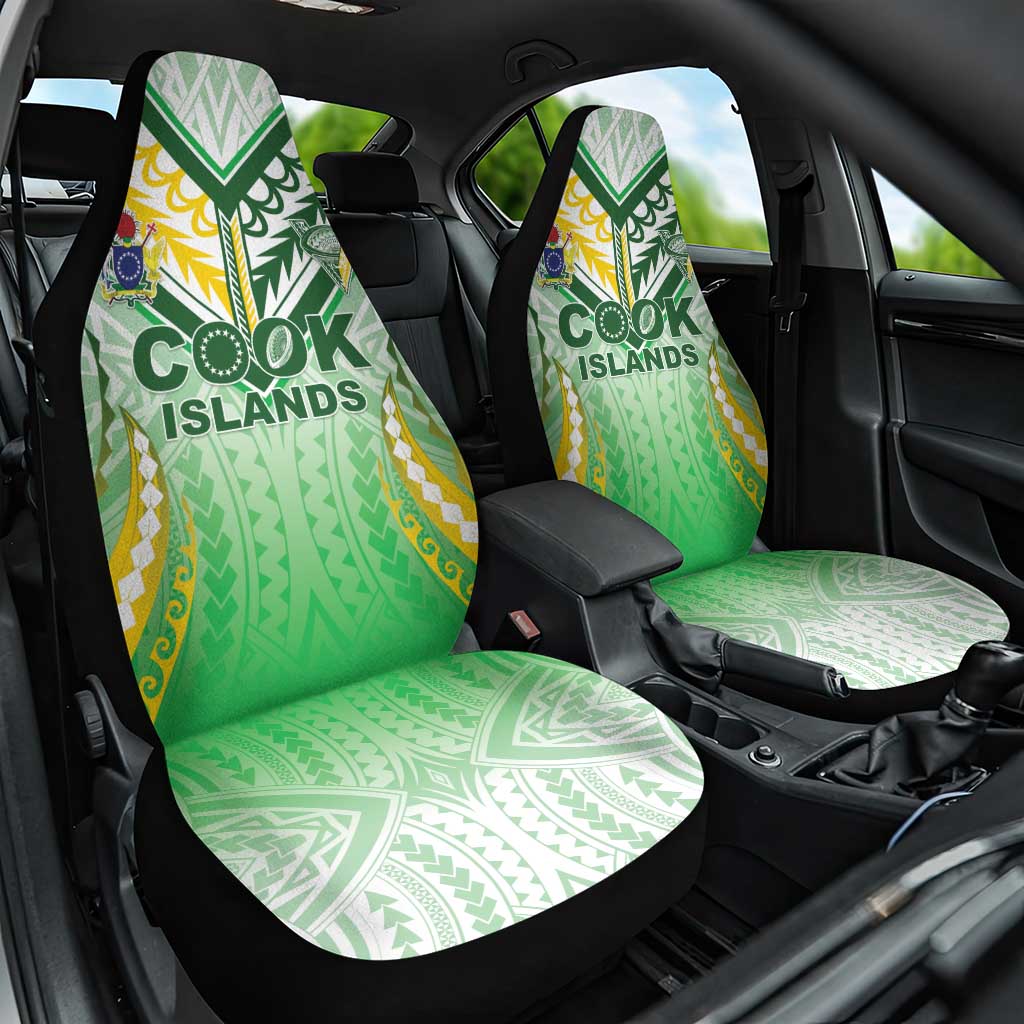 Cook Islands Rugby Car Seat Cover Unique Style White Version LT05 One Size White - Polynesian Pride