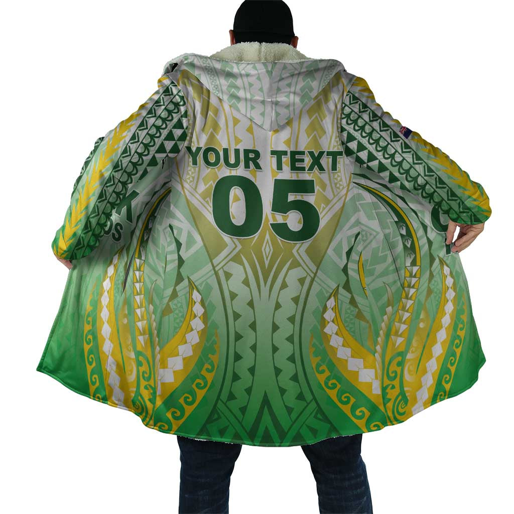 Custom Cook Islands Rugby Cloak Unique Style White Version LT05 - Polynesian Pride