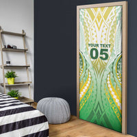 Custom Cook Islands Rugby Door Cover Unique Style White Version LT05 - Polynesian Pride