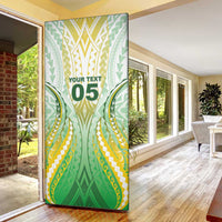 Custom Cook Islands Rugby Door Cover Unique Style White Version LT05 - Polynesian Pride