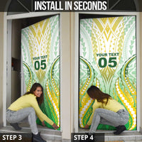 Custom Cook Islands Rugby Door Cover Unique Style White Version LT05 - Polynesian Pride