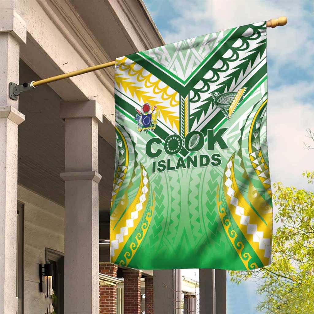 Cook Islands Rugby Garden Flag Unique Style White Version LT05 House Flag White - Polynesian Pride