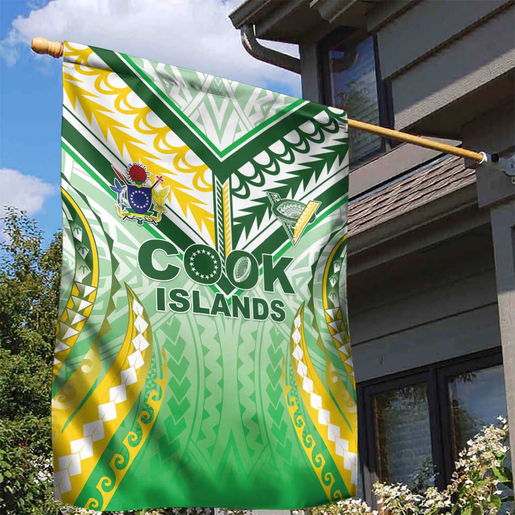 Cook Islands Rugby Garden Flag Unique Style White Version LT05 - Polynesian Pride