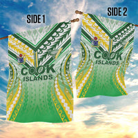 Cook Islands Rugby Garden Flag Unique Style White Version LT05 - Polynesian Pride