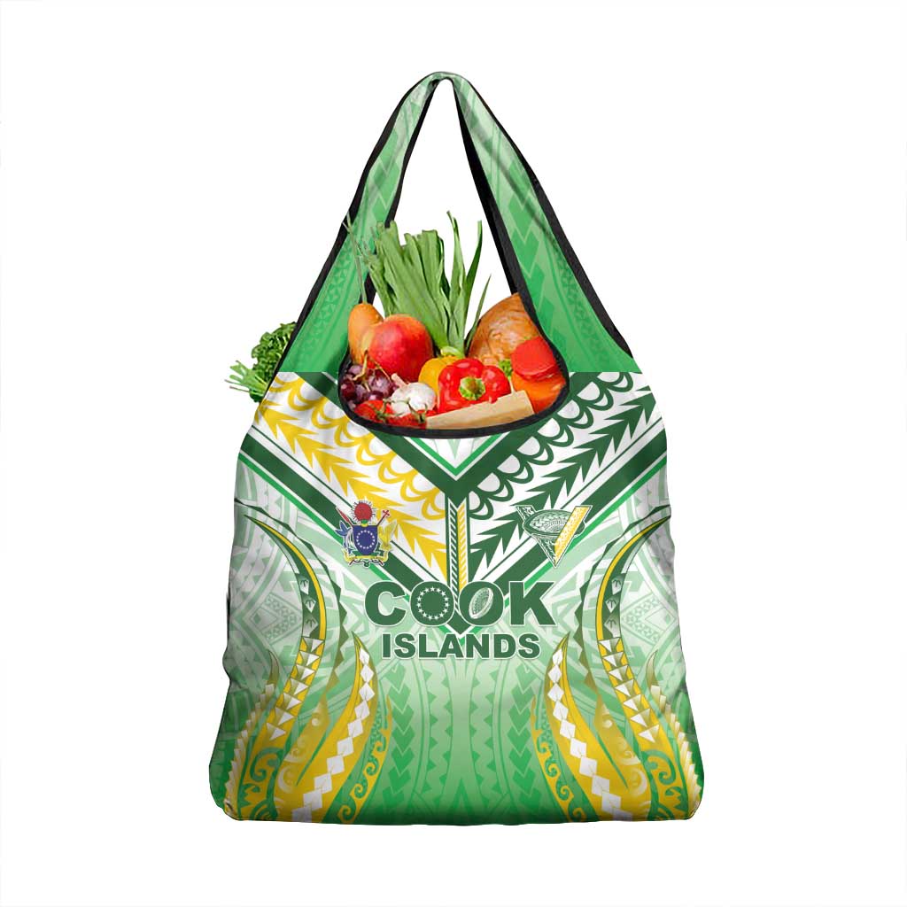 Cook Islands Rugby Grocery Bag Unique Style White Version LT05 1-pack One Size White - Polynesian Pride