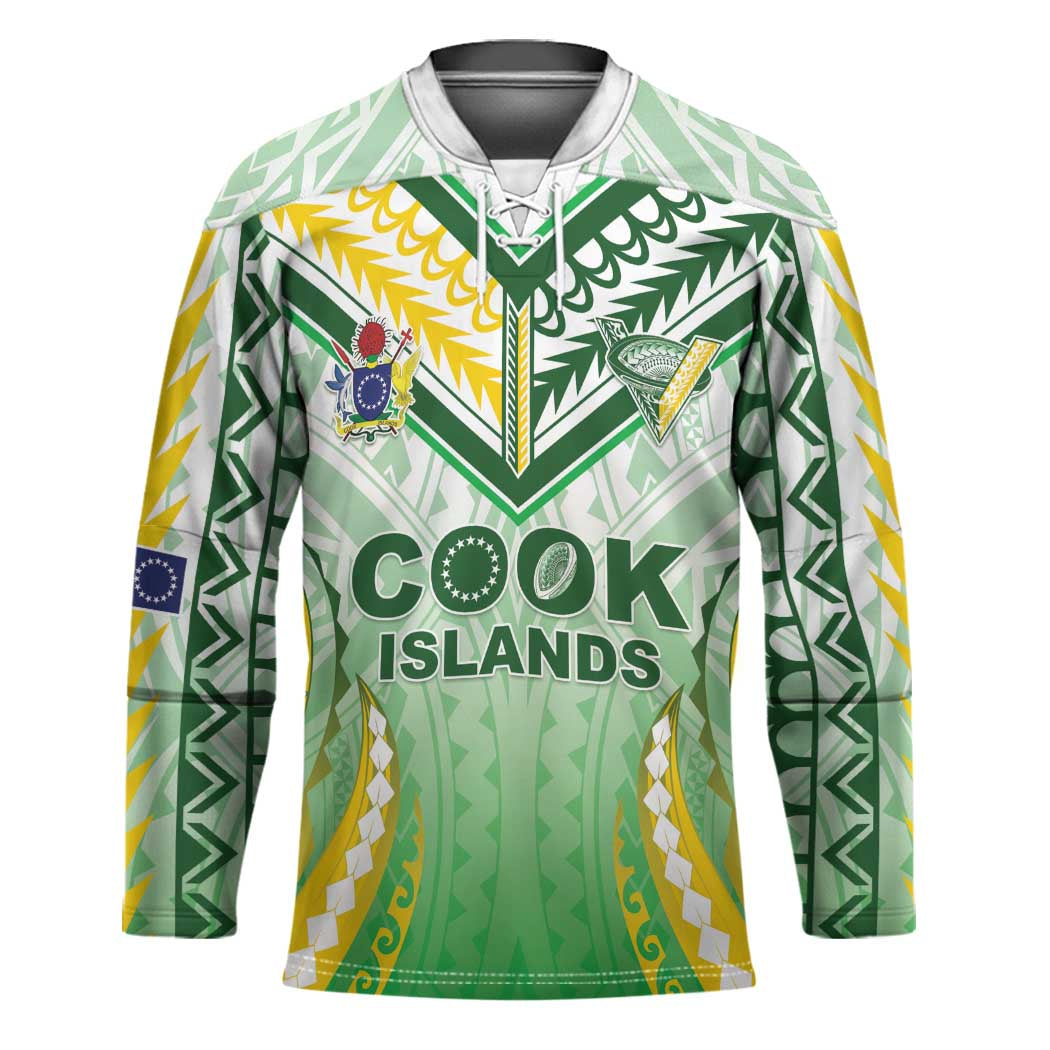 Custom Cook Islands Rugby Hockey Jersey Unique Style White Version LT05 Unisex White - Polynesian Pride