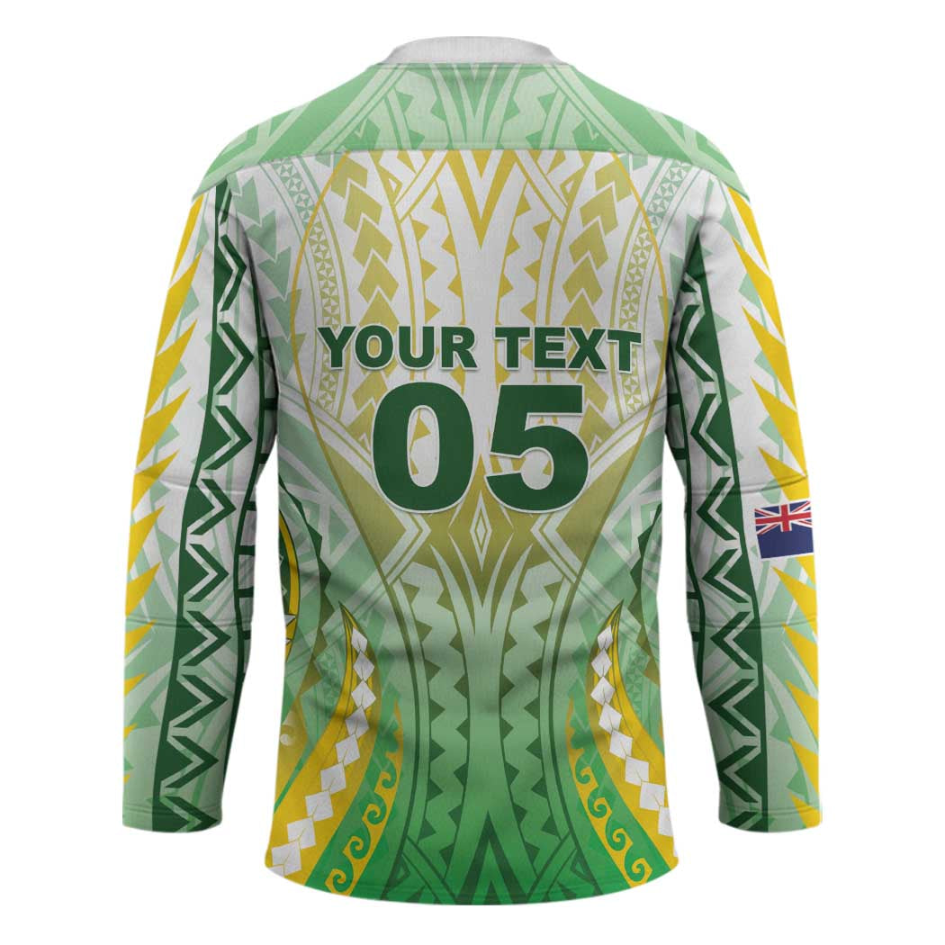 Custom Cook Islands Rugby Hockey Jersey Unique Style White Version LT05 - Polynesian Pride