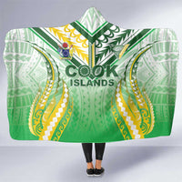 Cook Islands Rugby Hooded Blanket Unique Style White Version LT05 One Size White - Polynesian Pride