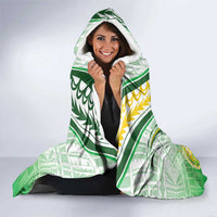 Cook Islands Rugby Hooded Blanket Unique Style White Version LT05 - Polynesian Pride