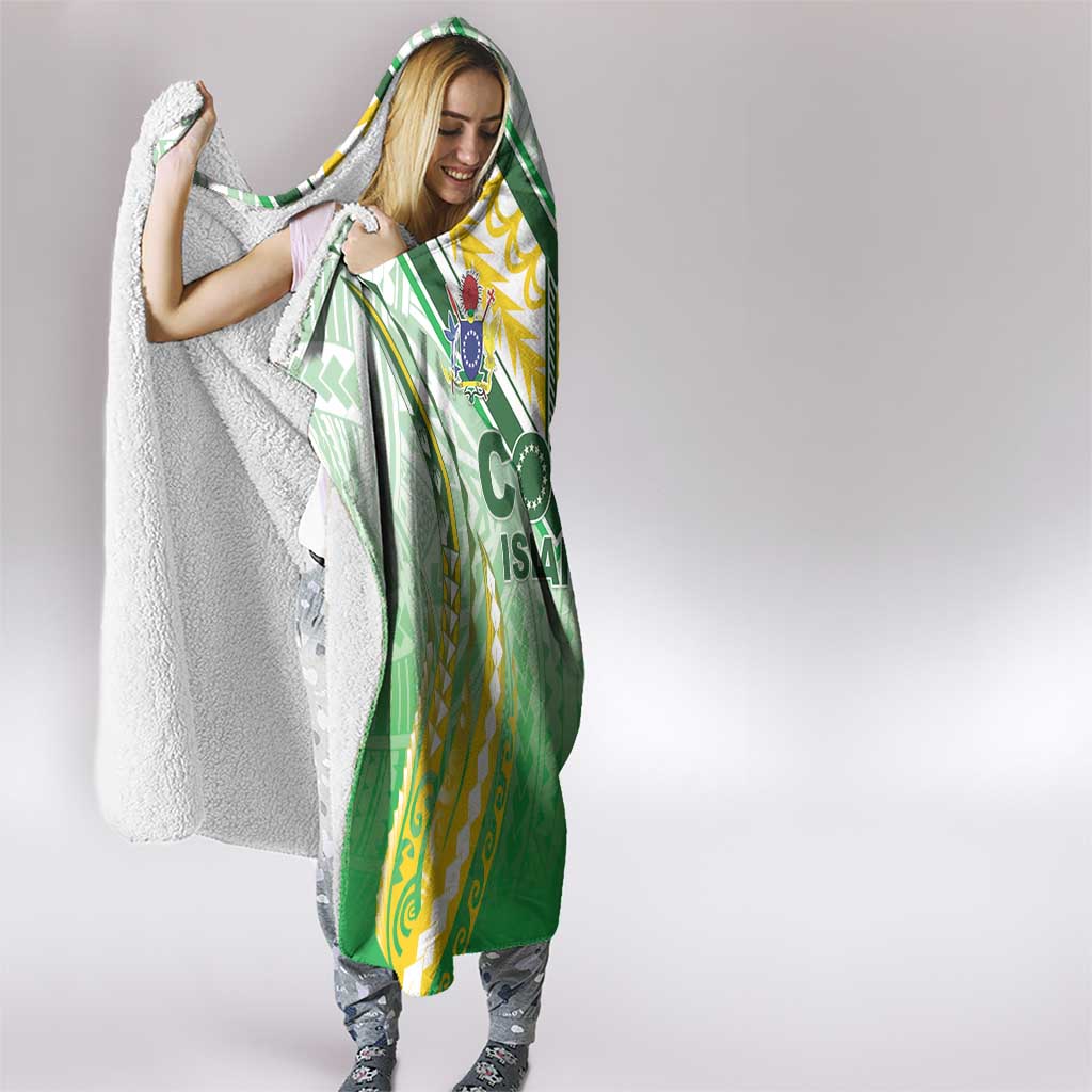 Cook Islands Rugby Hooded Blanket Unique Style White Version LT05 - Polynesian Pride