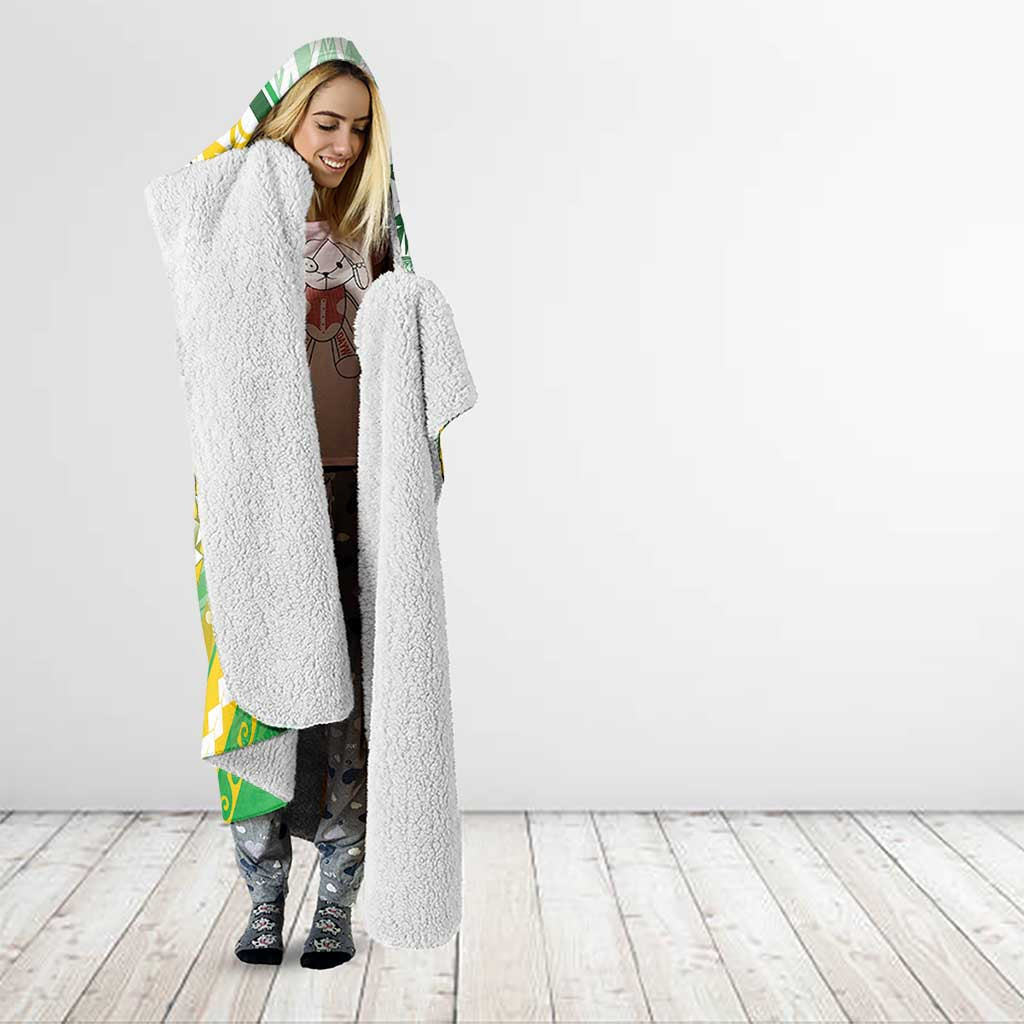 Cook Islands Rugby Hooded Blanket Unique Style White Version LT05 - Polynesian Pride