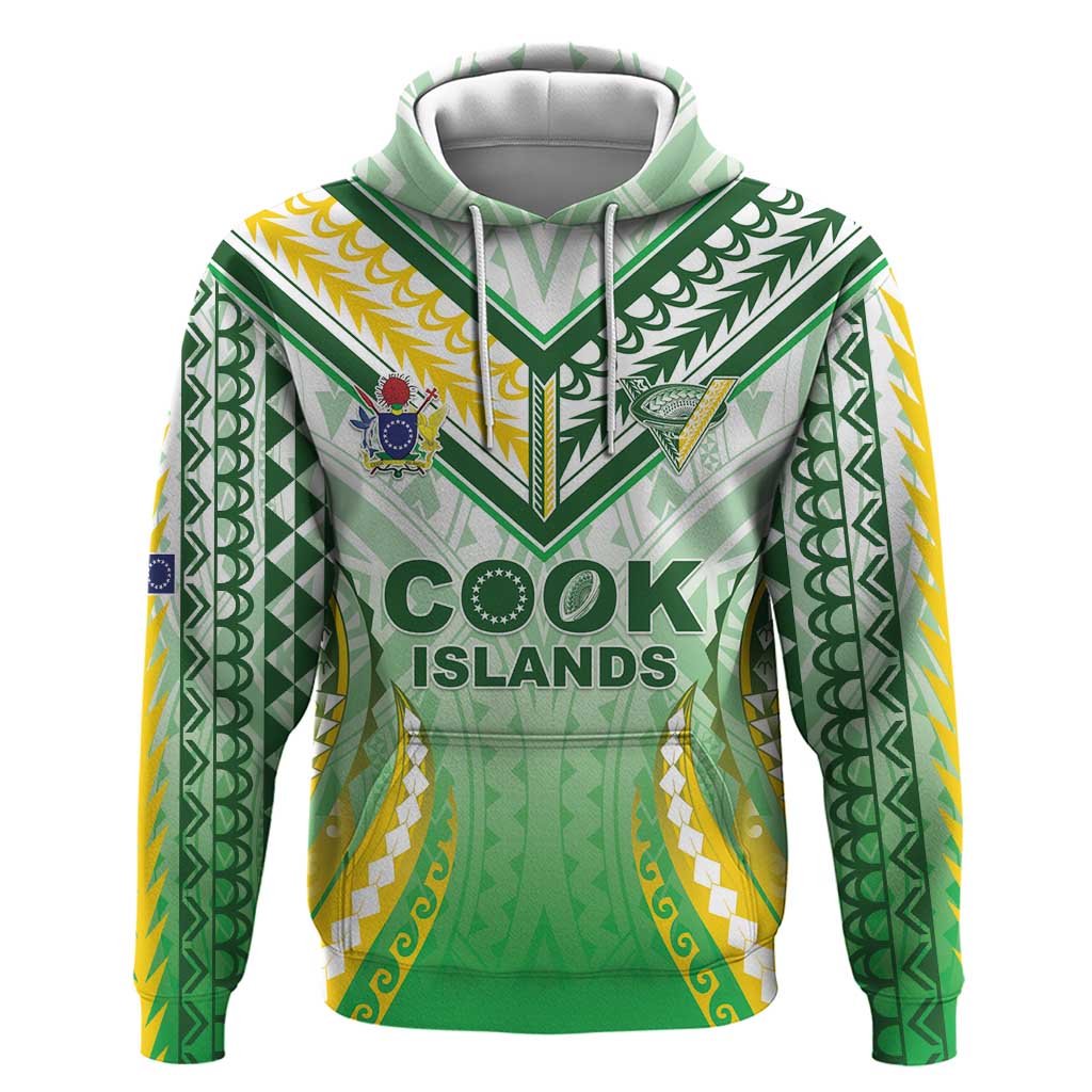 Custom Cook Islands Rugby Hoodie Unique Style White Version LT05 Pullover Hoodie White - Polynesian Pride