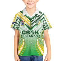 Custom Cook Islands Rugby Kid Hawaiian Shirt Unique Style White Version LT05 Kid White - Polynesian Pride