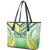 Cook Islands Rugby Leather Tote Bag Unique Style White Version LT05 - Polynesian Pride