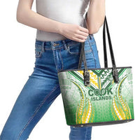 Cook Islands Rugby Leather Tote Bag Unique Style White Version LT05 - Polynesian Pride
