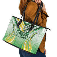 Cook Islands Rugby Leather Tote Bag Unique Style White Version LT05 - Polynesian Pride