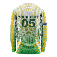 Custom Cook Islands Rugby Long Sleeve Shirt Unique Style White Version LT05 - Polynesian Pride