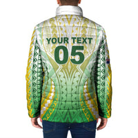 Custom Cook Islands Rugby Padded Jacket Unique Style White Version LT05 - Polynesian Pride