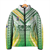 Custom Cook Islands Rugby Padded Jacket Unique Style White Version LT05 - Polynesian Pride