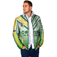 Custom Cook Islands Rugby Padded Jacket Unique Style White Version LT05 - Polynesian Pride