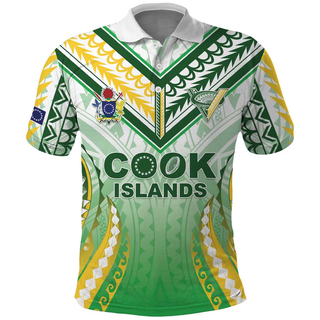 Custom Cook Islands Rugby Polo Shirt Unique Style White Version LT05 White - Polynesian Pride