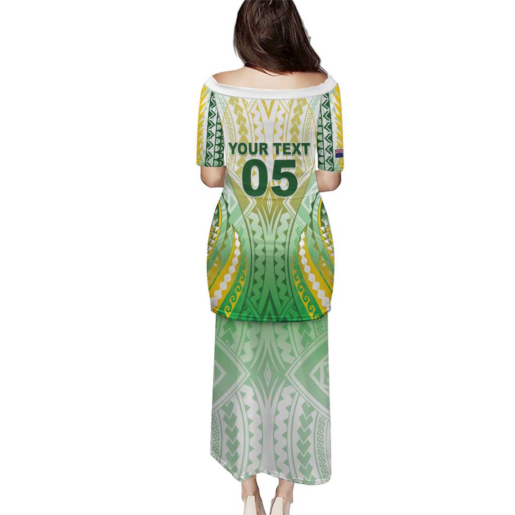 Custom Cook Islands Rugby Puletasi Unique Style White Version LT05 - Polynesian Pride