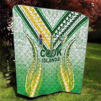 Cook Islands Rugby Quilt Unique Style White Version LT05 - Polynesian Pride