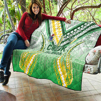 Cook Islands Rugby Quilt Unique Style White Version LT05 - Polynesian Pride