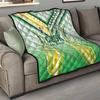 Cook Islands Rugby Quilt Unique Style White Version LT05 - Polynesian Pride
