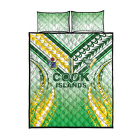Cook Islands Rugby Quilt Bed Set Unique Style White Version LT05 - Polynesian Pride