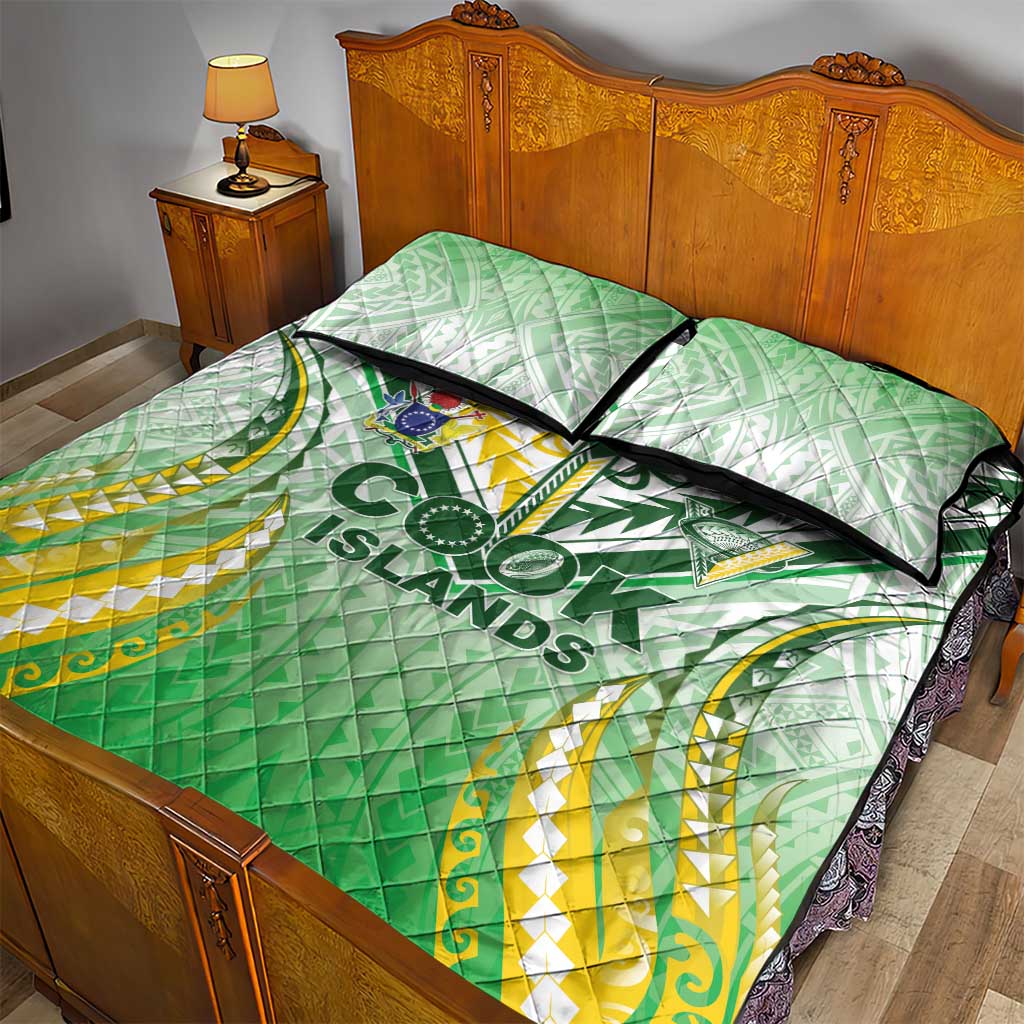 Cook Islands Rugby Quilt Bed Set Unique Style White Version LT05 - Polynesian Pride
