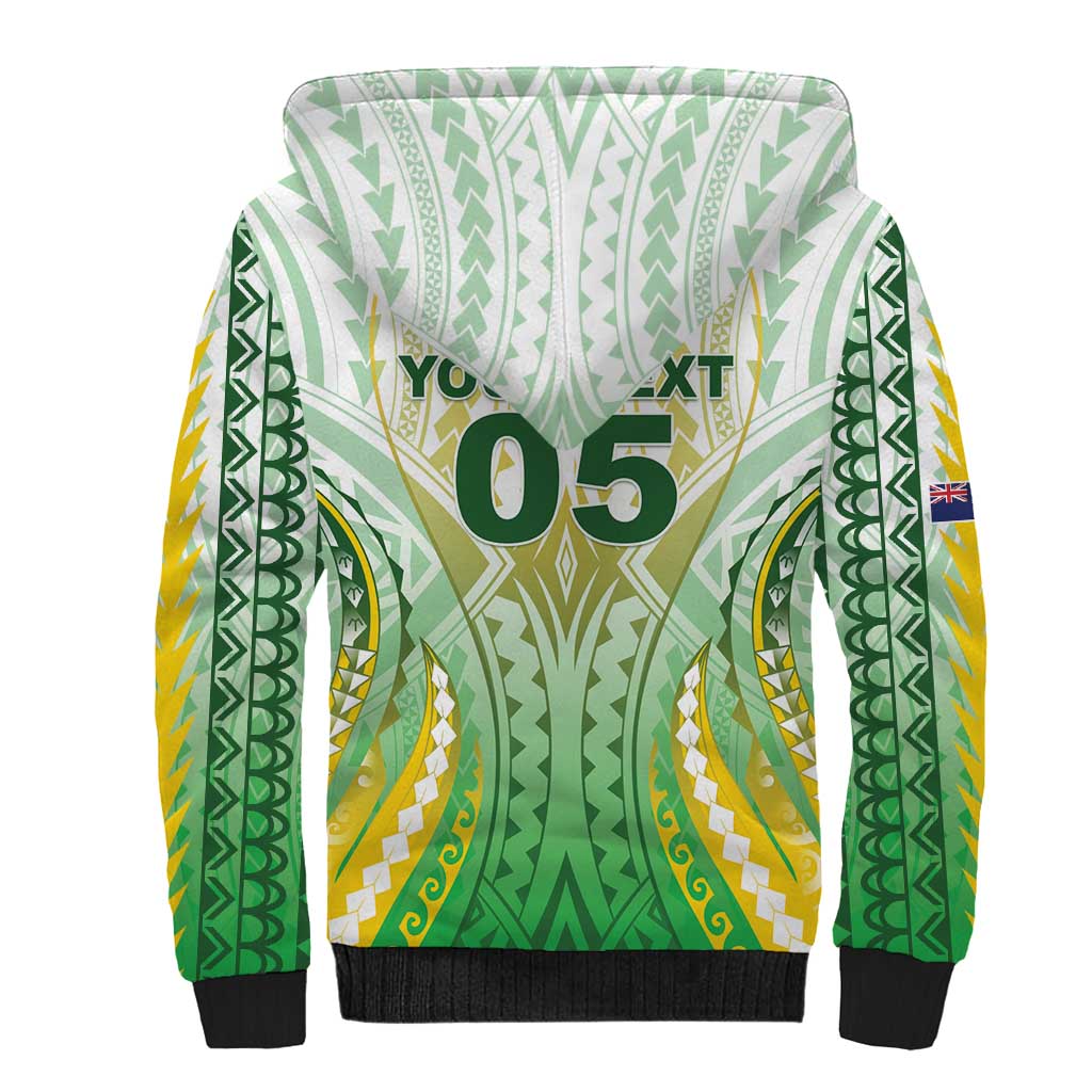 Custom Cook Islands Rugby Sherpa Hoodie Unique Style White Version LT05 - Polynesian Pride