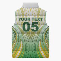 Custom Cook Islands Rugby Sleeveless Puffer Jacket Unique Style White Version LT05 - Polynesian Pride