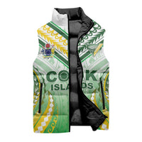 Custom Cook Islands Rugby Sleeveless Puffer Jacket Unique Style White Version LT05 - Polynesian Pride