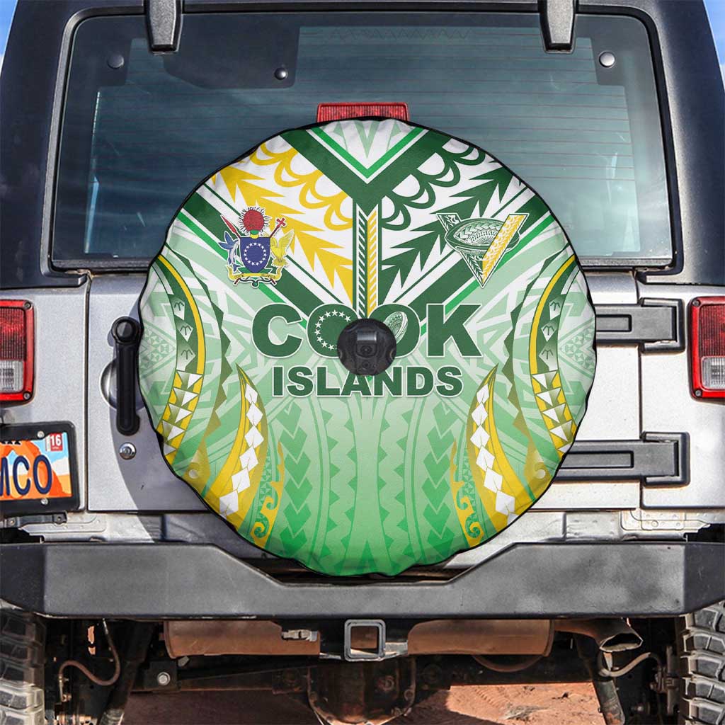 Cook Islands Rugby Spare Tire Cover Unique Style White Version LT05 White - Polynesian Pride