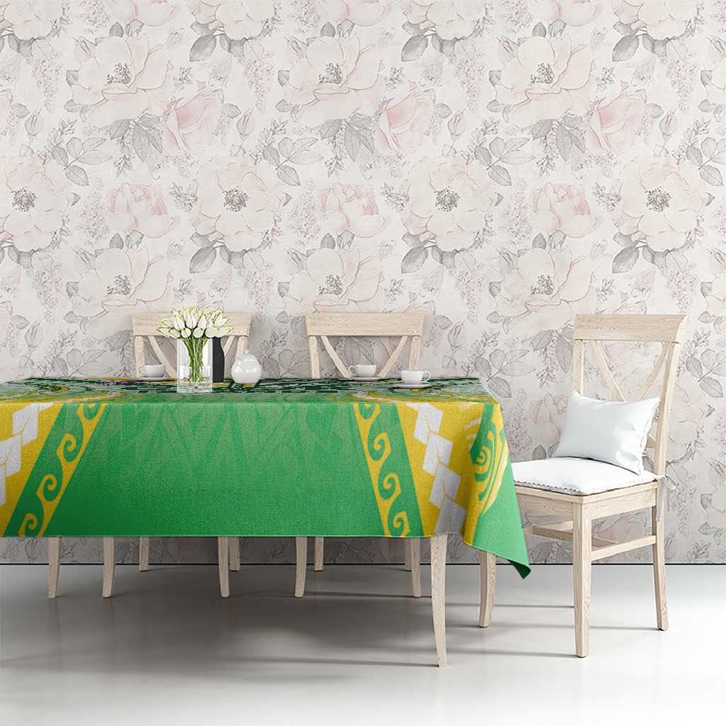 Cook Islands Rugby Tablecloth Unique Style White Version LT05 - Polynesian Pride