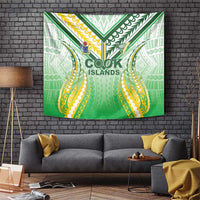 Cook Islands Rugby Tapestry Unique Style White Version LT05 White - Polynesian Pride