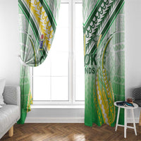 Cook Islands Rugby Window Curtain Unique Style White Version LT05 - Polynesian Pride