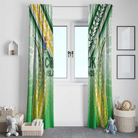 Cook Islands Rugby Window Curtain Unique Style White Version LT05 - Polynesian Pride