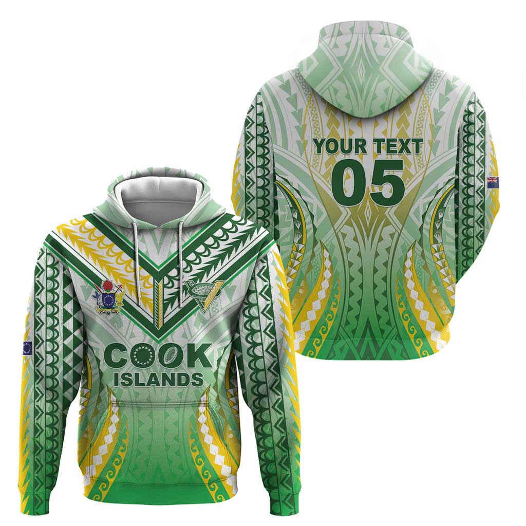 Custom Cook Islands Rugby Zip Hoodie Unique Style White Version LT05 - Polynesian Pride