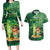 Personalised Hawaii St.Patrick Day Couples Matching Long Sleeve Bodycon Dress and Hawaiian Shirt Surfing Leprechaun LT05 Green - Polynesian Pride