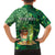 Personalised Hawaii St.Patrick Day Family Matching Long Sleeve Bodycon Dress and Hawaiian Shirt Surfing Leprechaun LT05 - Polynesian Pride