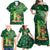 Personalised Hawaii St.Patrick Day Family Matching Off Shoulder Maxi Dress and Hawaiian Shirt Surfing Leprechaun LT05 - Polynesian Pride