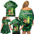 Personalised Hawaii St.Patrick Day Family Matching Off Shoulder Short Dress and Hawaiian Shirt Surfing Leprechaun LT05 - Polynesian Pride