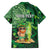 Personalised Hawaii St.Patrick Day Family Matching Off Shoulder Short Dress and Hawaiian Shirt Surfing Leprechaun LT05 - Polynesian Pride